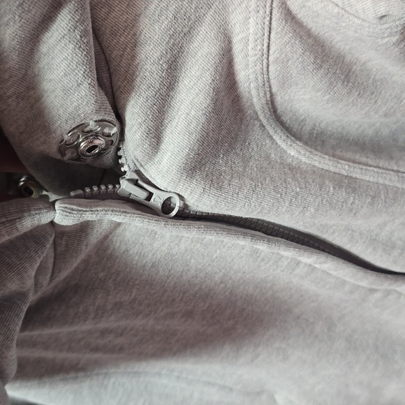Lululemon Karmacollected Light Gray Cotton Zip Snap Jacket size 4 - Picture 6 of 9